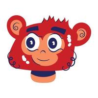 Trendy Cute Monkey vector