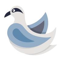 Trendy White Pigeon vector