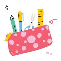 Trendy Stationery Pouch vector