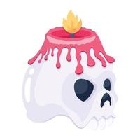 Trendy Skull Candle vector