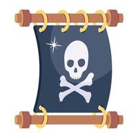 Trendy Pirate Scroll vector