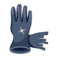 Trendy Rubber Gloves vector