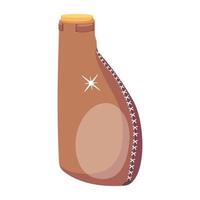 Trendy Leather Bottle vector