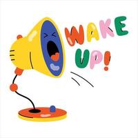 Trendy Wake Up vector