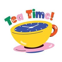 Trendy Tea Time vector