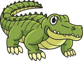 Crocodile Marine Animal Cartoon Colored Clipart vector