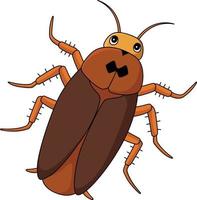 cucaracha animal dibujos animados color clipart vector