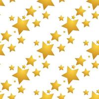 Pattern with diagonal stripes of gold stars on a white background. For wrapping paper. Vector illustration.