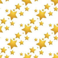 Pattern with diagonal stripes of gold stars on a white background. For wrapping paper. Vector illustration.