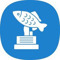 Fishing Trophy Vector Icon Design