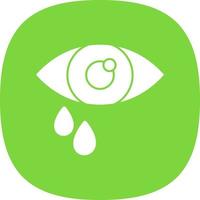 Watery Eyes Vector Icon Design