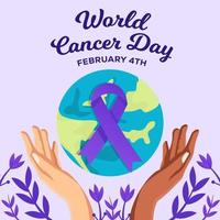 flat design world cancer day illustration vector