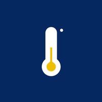 normal temperature glyph icon, thermometer icon with medium temperature vector