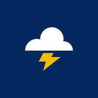 thunder cloud glyph icon vector