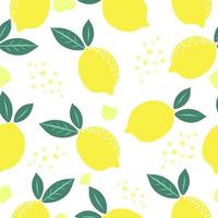 Abstract vector seamless pattern. Pattern background with lemons. illustration vector 10 eps.