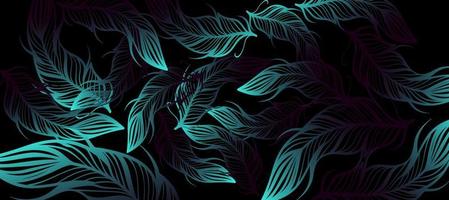 abstract feathers gradient dark background Design Wallpaper Vector