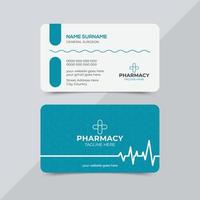 Medical healthcare services business card template design vector