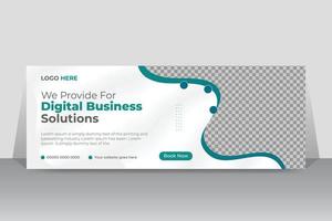 Modern creative business marketing social media cover banner and timeline poster template design vector
