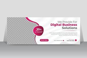 Modern creative business marketing social media cover banner and timeline poster template design vector