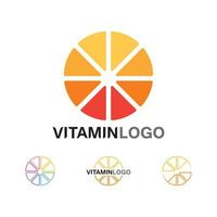 vitamina c logo vector diseño vector icono salud nutrición