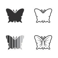 diseño de icono de mariposa de belleza vector