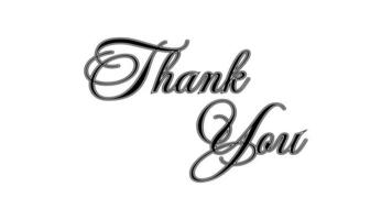 Thank You beautiful typography lettering white background, vector art illustration.