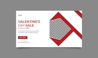 valentine's day sales banner and web banner design. vector