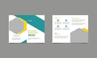 Creative business bi-fold brochure template. Business bifold brochure design template in A4 size. vector