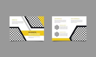 plantilla de folleto de doble pliegue de negocios creativos. plantilla de diseño de folleto comercial bifold en formato a4 con diseño de diseño mínimo. vector