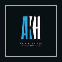 Initial Letter AKH Logo - Simple Monogram Logo for Initials A, K and H vector