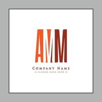 Vector Logo Template for Initials AMM - Simple Alphabet Letters Logo