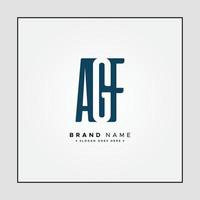 Initial Letter AGF Logo - Simple Monogram Logo for Initials A, G and F vector