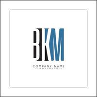 logotipo de letra inicial bkm - logotipo de monograma simple para las iniciales b, k y m vector