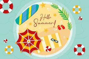 Summer Element Collections Background vector