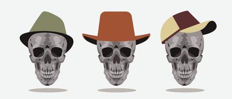 vector skull is a design of a skull wearing a hat