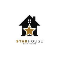 Star House Icon Vector Logo Template Illustration Design