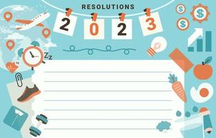 New Year Resolution Background vector