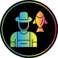 Fisherman Vector Icon Design