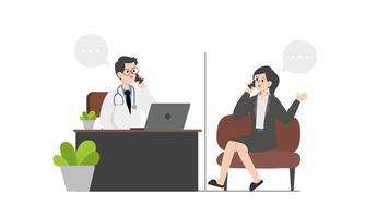 Consultation with psychiatrist on call video