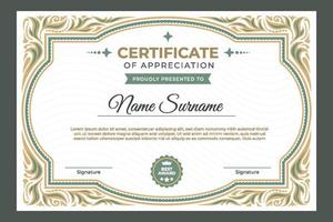 Victorian Classic Certificate Template vector