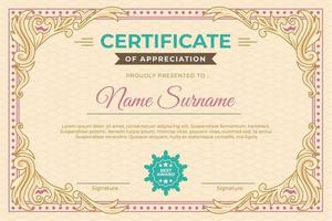 Victorian Classic Certificate Template vector