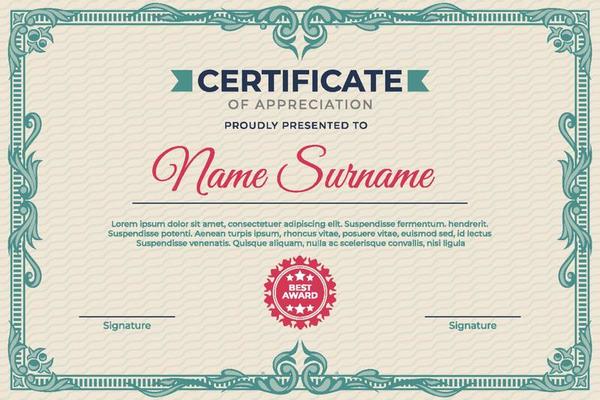 Victorian Classic Certificate Template