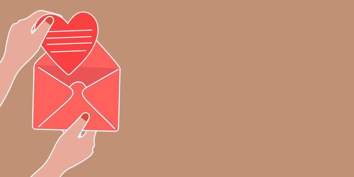 postales y sobres con las manos. postales manuscritas aisladas y sobres con sellos postales. embalaje de postales y cartas. colección moderna de diseños de cartas de amor y amistad vector