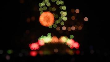 New Year Firework bokeh Stock video blurred image from abstract motion.