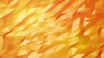 Abstract moving triangles yellow gold low poly digital futuristic. Abstract background. Video in high quality 4k, motion design