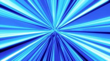 túnel rápido energético futurista azul brilhante abstrato de linhas e bandas de energia mágica no espaço. fundo abstrato. vídeo em 4k de alta qualidade, design de movimento video