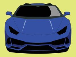 diseño de vector de vista frontal de coche de carreras azul