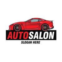 auto salon logo template vector design