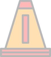 Traffic Cone Vector Icon Design
