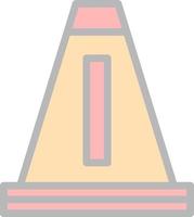 Traffic Cone Vector Icon Design